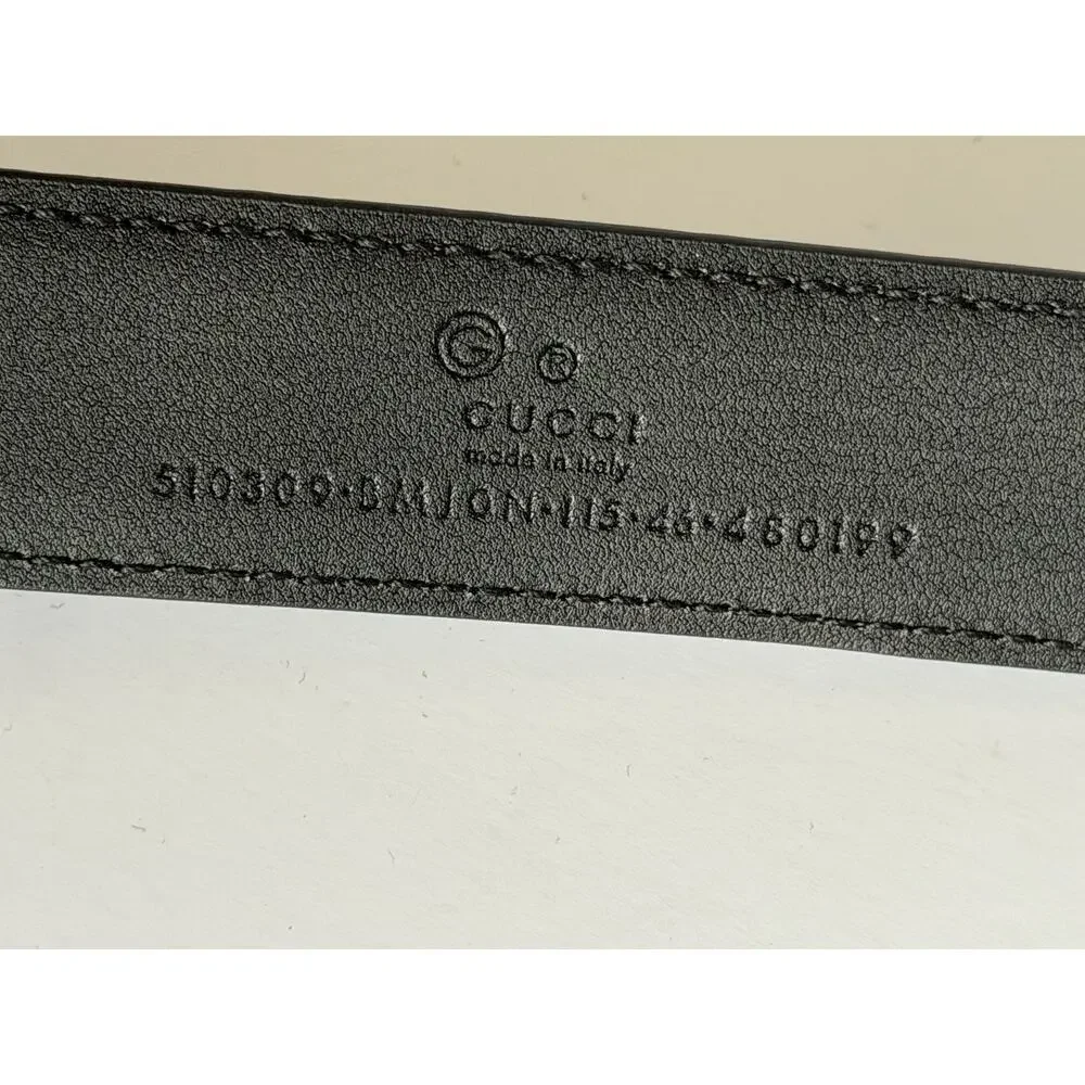 Gucci Men’s Microguccissima Soft Leather Belt Black 115/46 510309 Italy NWT